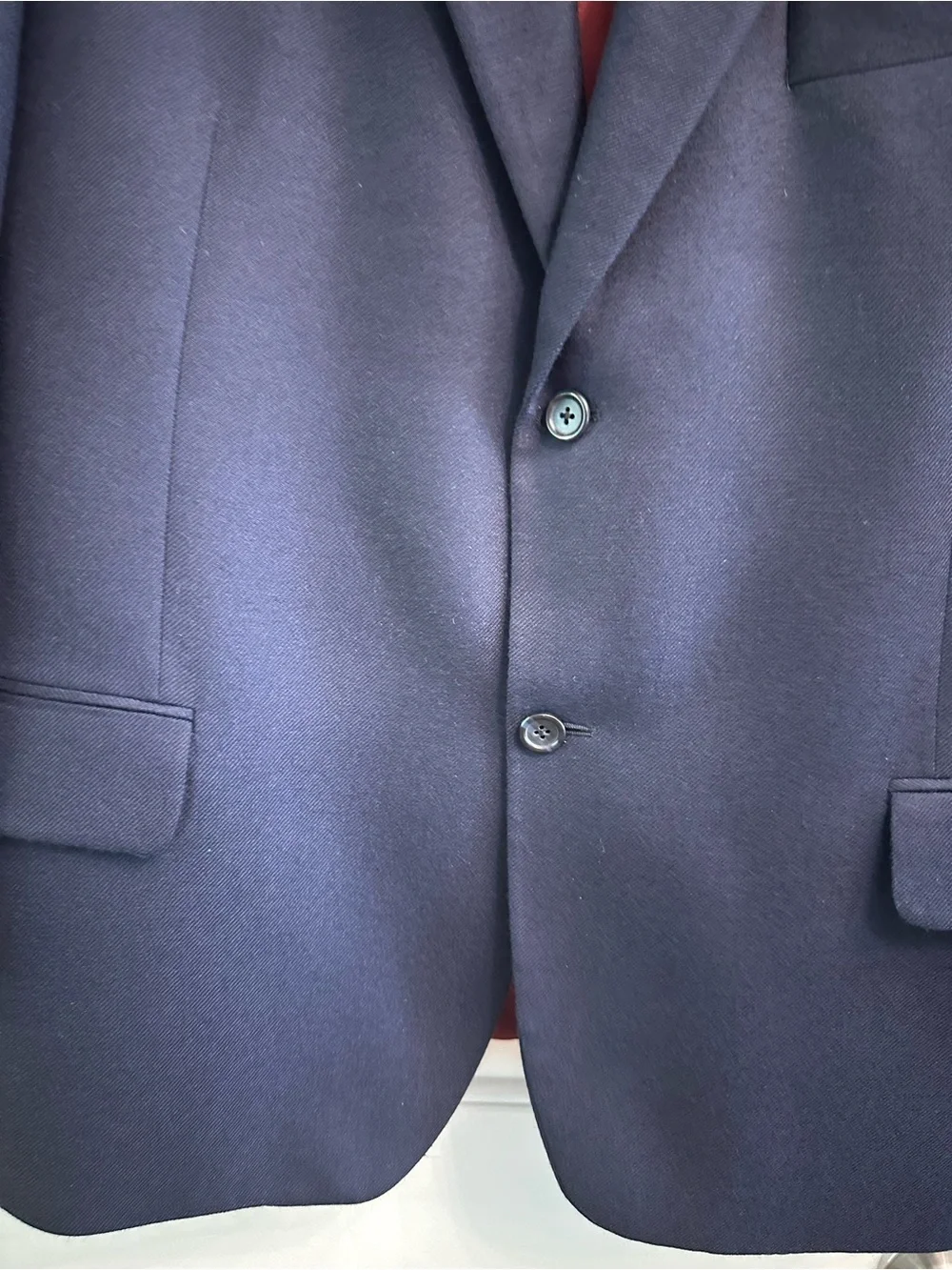 Jack Victor Saks Fifth Avenue Loro Piana 100% Cashmere Navy 2 Button Blazer 42S